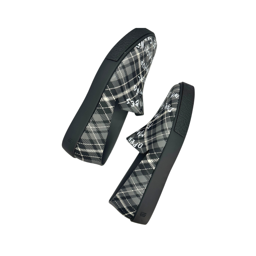 Melissa Ground Black Gray Tartan PVC Slip-On Sneakers 8 - Picture 6 of 9